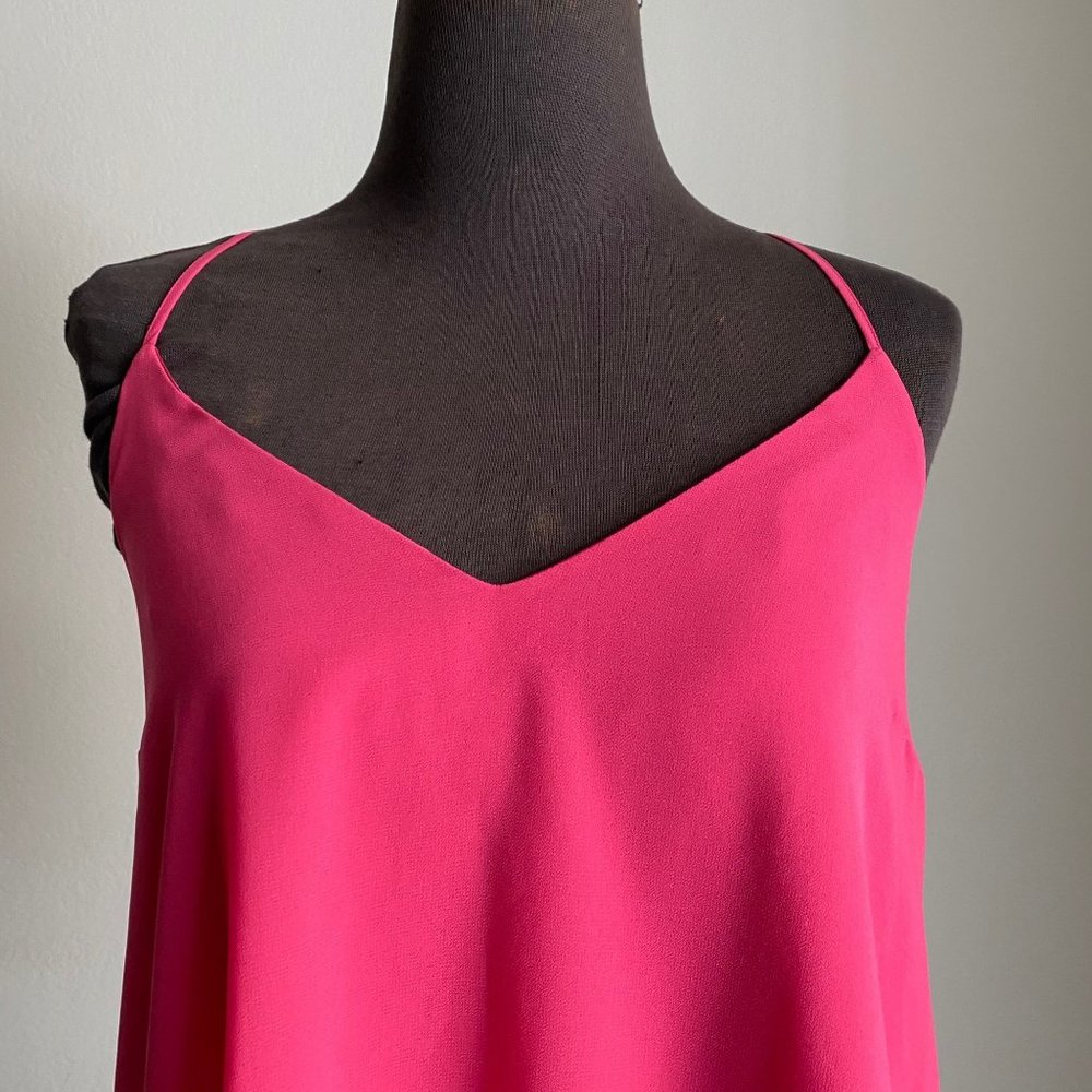 Marciano sz S Sleeveless spaghetti strap cropped high low detailed back blouse t - Picture 2 of 8